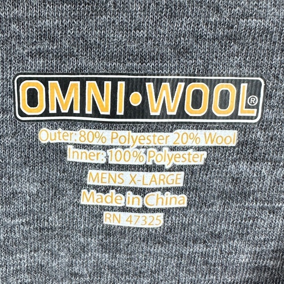 OmniWool Shirt Mens XL Base Layer Wool Blend Outdoor Gorp Ski Warm Hiking - Picture 4 of 9